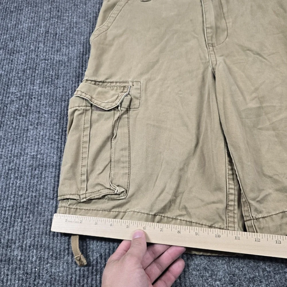 Vintage Aeropostale Cargo Shorts Mens 31 Beige‎ Relaxed Fit Multi Pocket 90s Y2K